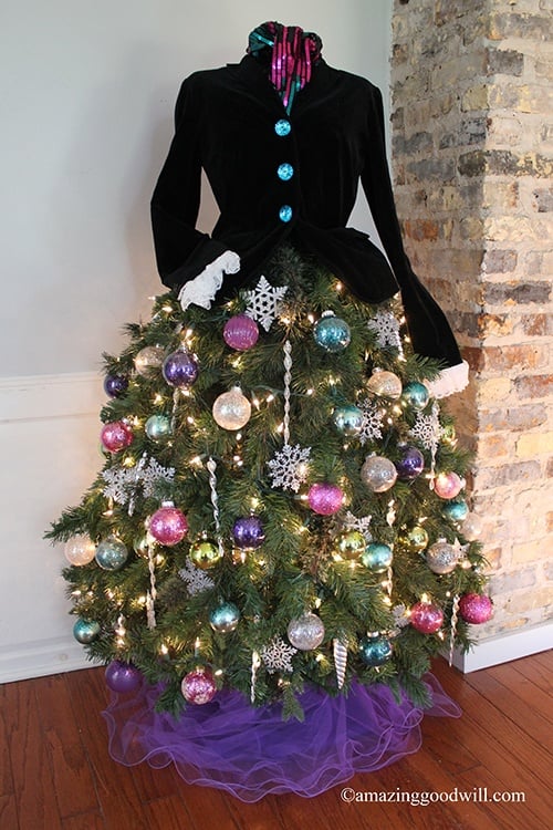 christmas tree dress mannequin