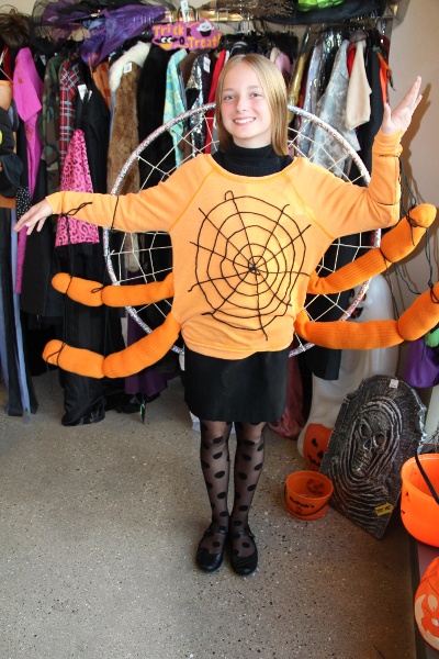 Close-up of Spiderweb costume.