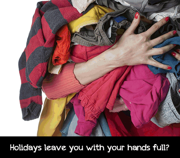 Holidays left you with your hands full? Donation to Goodwill today! Your donations are tax deductible!