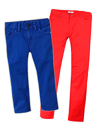red blue pants