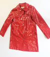 Michael Kors red patent leather coat