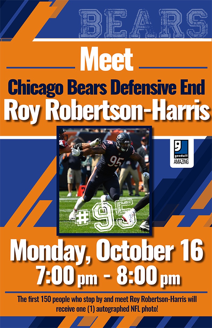 Meet Chicago Bears Roy Robertson-Harris at Goodwill