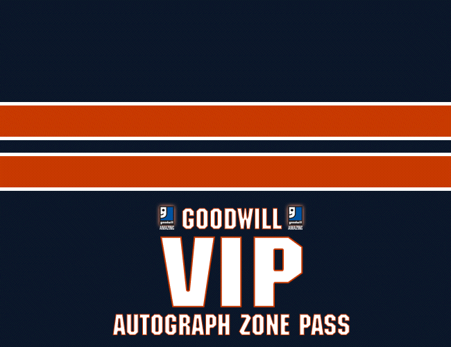Visit the Chicago Bears Training Camp at the Goodwill VIP Autograph Zone