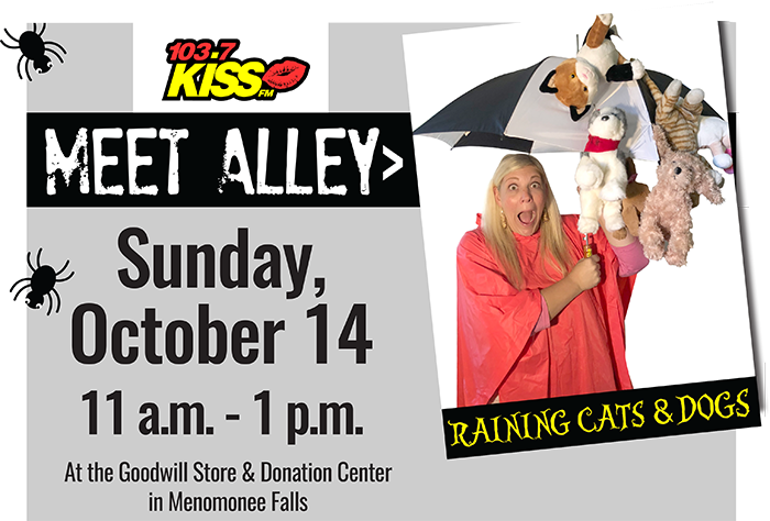 Meet Alley of KISS FM at Goodwill in Menomonee Falls