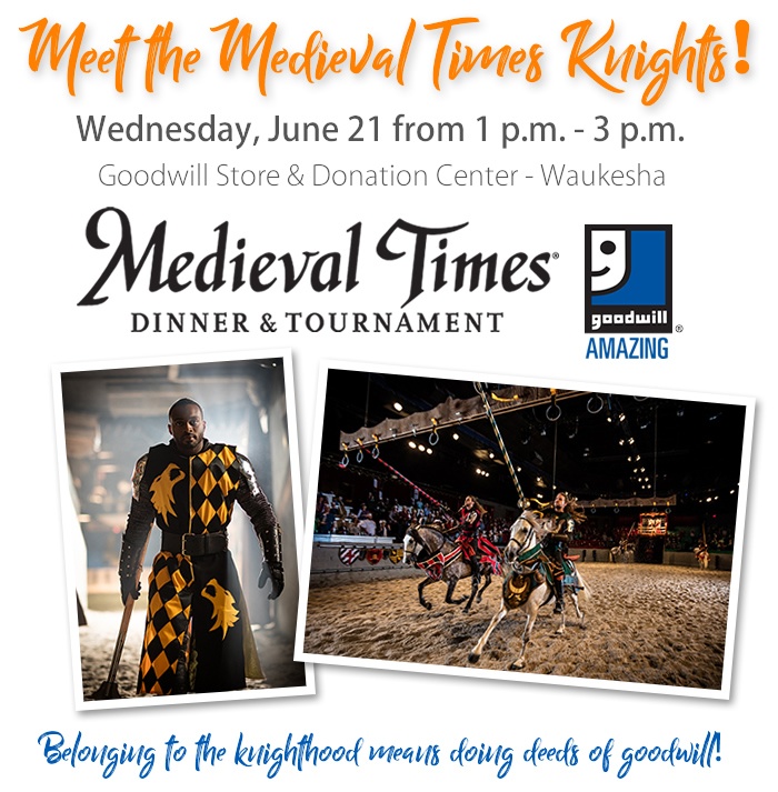 Meet the Medieval Times Knights at Goodwill