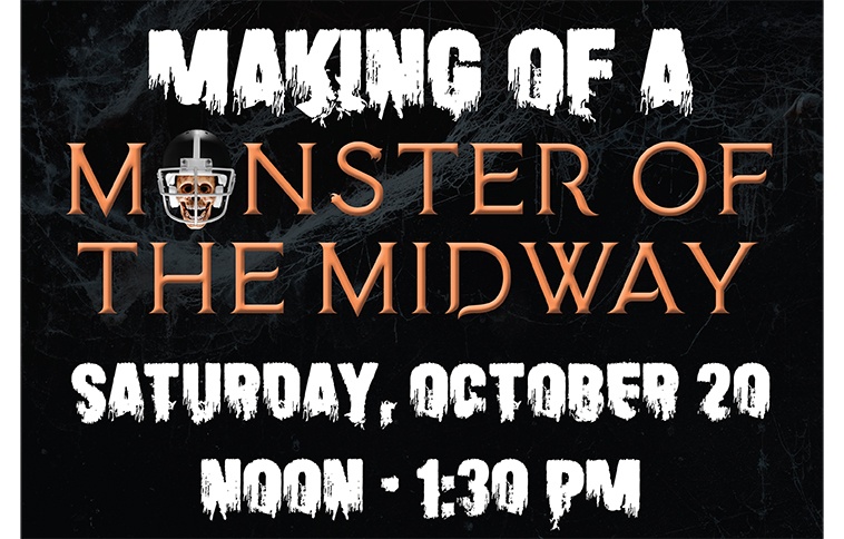 Visit the Goodwill Store & Donation Center in Woodridge on Saturday, October 20th between noon and 1:30 p.m. to see a professional horror special effects make-up artist turn Former Bears Defensive End, Alex Brown, into an off-the-field monster!