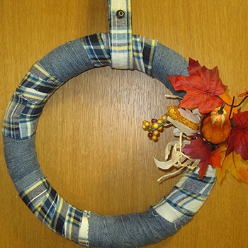 Flannel wreath