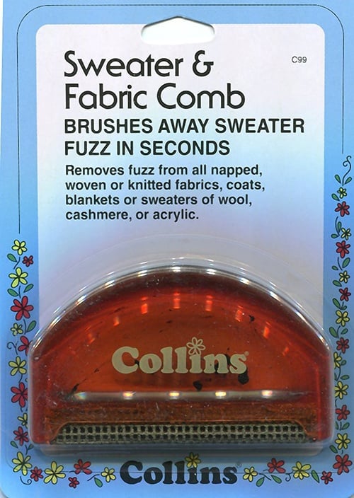 sweater and fabric comb