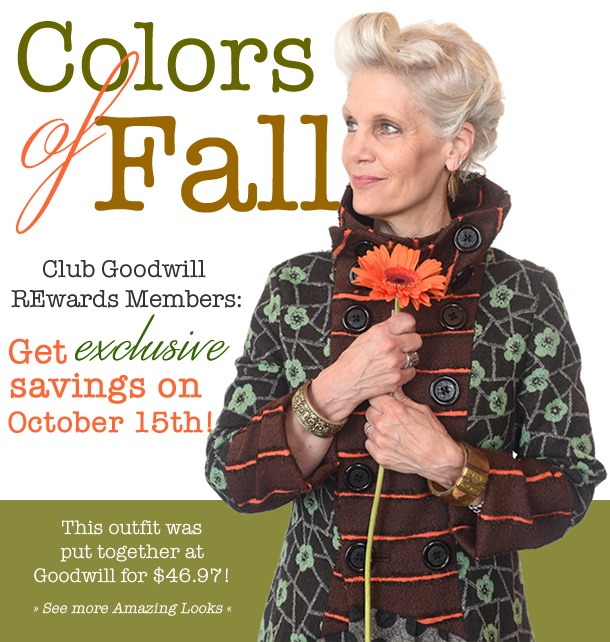Club Goodwill members get exclusive savings on October 15th!