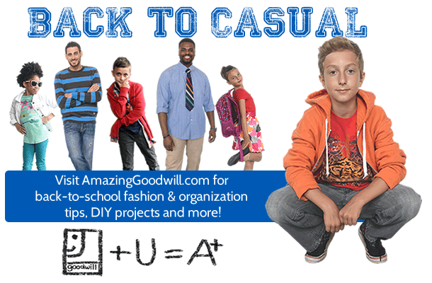 Go back to school in style with Goodwill!