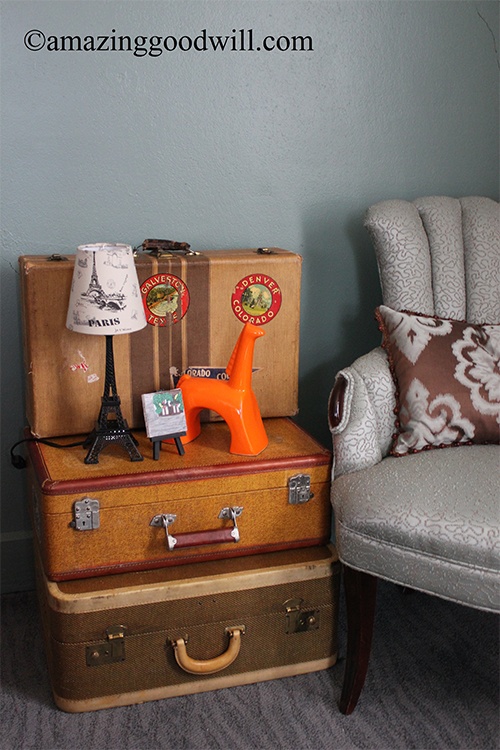 Upcycled suitcases